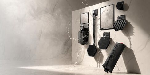 TOOLETRIES The Jack Shower Phone Holder – Charcoal | Silicone shower phone holder with a reusable wall mount for smartphones and tablets. in Saudi Arabia