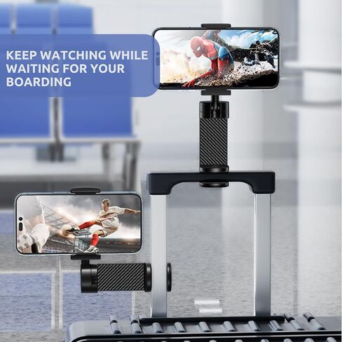 2 PACK Airplane Phone Holder Travel Essentials Accessories – Universal Hands Free Cell Phone Stand Mount for Air Plane Table Seat Desk, Cruise, Car & Flight – Mini Size for Vacation, iPhone, Samsung in Kuwait