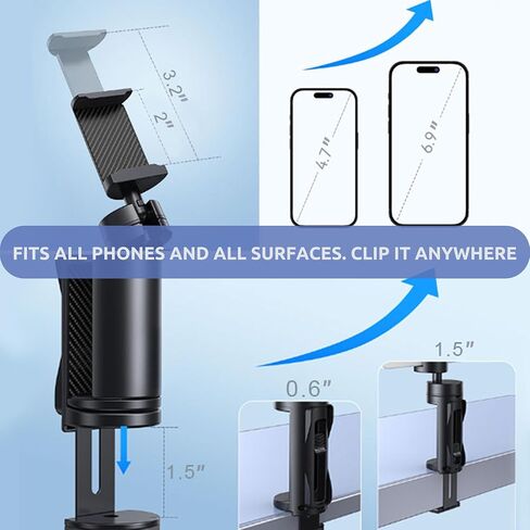 2 PACK Airplane Phone Holder Travel Essentials Accessories – Universal Hands Free Cell Phone Stand Mount for Air Plane Table Seat Desk, Cruise, Car & Flight – Mini Size for Vacation, iPhone, Samsung in Kuwait