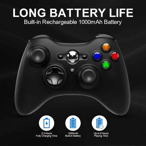 ZHCWM Wireless Xbox Controller for Xbox One, Series X|S, PC,Black | wireless gamepad compatible with Xbox One, Series X|S, and Windows PC. Ergonomic grip, dual vibration , No 3.5mm audio jack in Saudi Arabia