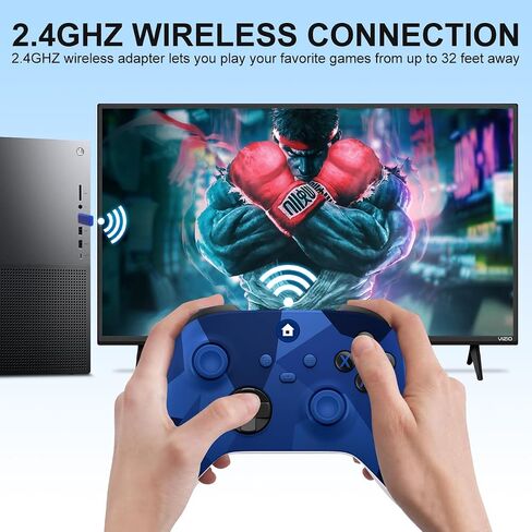 Xbox One Controller,Xbox Controller Wireless for Xbox One, Xbox Series X/S | Wireless Controller with 3.5mm Audio Jack,with 2.4GHz Wireless Adapter,Camo Blue in Saudi Arabia