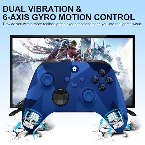 Xbox One Controller,Xbox Controller Wireless for Xbox One, Xbox Series X/S | Wireless Controller with 3.5mm Audio Jack,with 2.4GHz Wireless Adapter,Camo Blue in Saudi Arabia