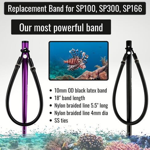 18" Spearfishing Power Band – High Performance 10mm Band with 3mm Braided Line & Stainless Steel Ties in Saudi Arabia