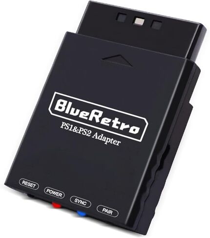 جهاز استقبال محول وحدة التحكم اللاسلكية بلوتوث BlueRetro لجهاز PS2/PS1/PS ONE | يدعم ترقية البرامج الثابتة، وضع مزدوج BT، وتكوين خريطة المفاتيح، لأجهزة التحكم PS3/PS4/PS5/Xbox One S، وSeries X/S، وSwitch Pro Bluetooth in Kuwait