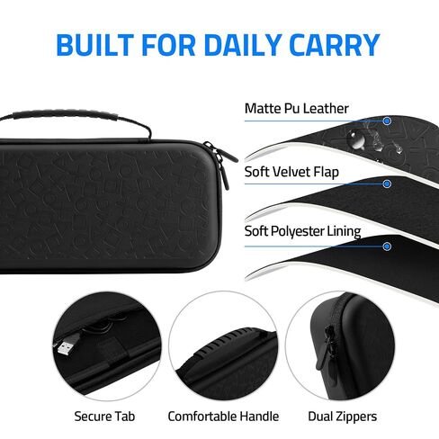 All-in-1 Accessories Bundle for Playstation Portal, PS5 Cooling Station / Charger Dock with RGB, Carrying Case for PS Portal, Silicone Protective Cover, HD Screen Protector, 4 Thumb Grips for Ps5 Portal - Black in Saudi Arabia