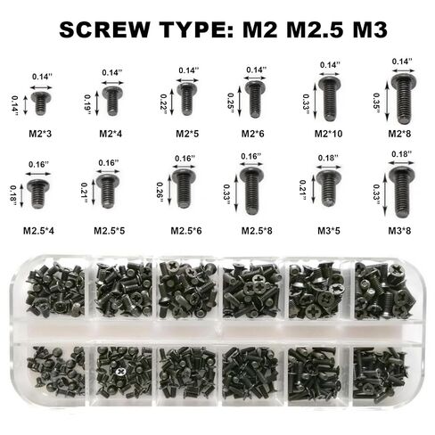 240 Piece Laptop Screw Kit,M2/M2.5/M3 for Computer & Electronics Repair | Fits for Lenovo/HP/Dell/Samsung/Toshiba/IBM laptops,tiny small screws Replacement for HDD,SSD,hard drive installation repair in Saudi Arabia