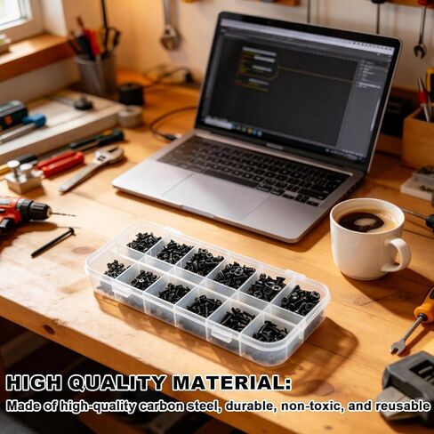 240 Piece Laptop Screw Kit,M2/M2.5/M3 for Computer & Electronics Repair | Fits for Lenovo/HP/Dell/Samsung/Toshiba/IBM laptops,tiny small screws Replacement for HDD,SSD,hard drive installation repair in Saudi Arabia