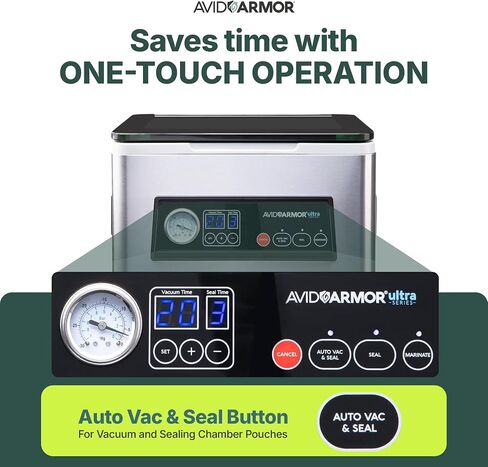 Avid Armor USV20 Chamber Vacuum Sealer Machine – High-Volume 11.5" Sealer | Compact 4L Vacuum Sealer Chamber for Wet Foods – Seals Soups, Sauces and Marinades for Home Kitchens and Serious Food Prep in Saudi Arabia