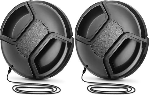 Altura Photo 77mm Lens Cap, Cover for Canon EF 24-105 mm, Nikon, 2pk | Protects Your Lens from Dust & Scratches for Nikon & Sony Camera Systems in Saudi Arabia
