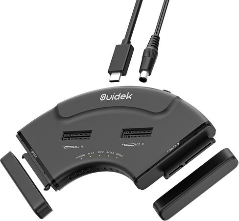 SUIDEK M.2 NVMe & SATA to USB C Adapter, 10Gbps External SSD Enclosure in Saudi Arabia