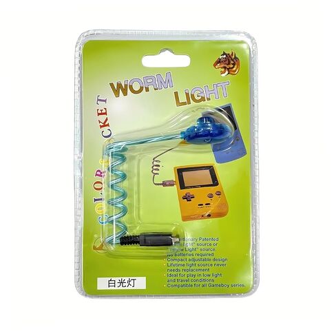 مصباح الإضاءة الخلفية LED من Gameboy Worm Light - إضاءة شاشة التوصيل والتشغيل لـ Game Boy Color GBC، Pocket GBP & Advance GBA، تصميم معقوفة قابل للوضع، لون عشوائي يتم شحنه in Kuwait