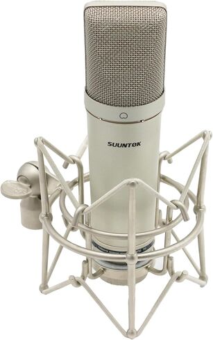 SUUNTOK XLR Microphone, Professional Condenser Microphone with 34mm Large Diaphragm, Cardioid Studio Recording Mic Computer Gaming PC TM87KB Mic Kit for Singing, Podcasting, YouTube (Black) in Saudi Arabia