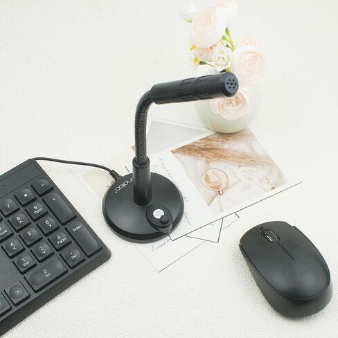 LANDIBO 3.5mm Male Microphone, Plug and Play Desktop Laptop gooseneck Microphone, Suitable for Games, Meetings, Recording, podcasts, Games, and Online Chat in Saudi Arabia