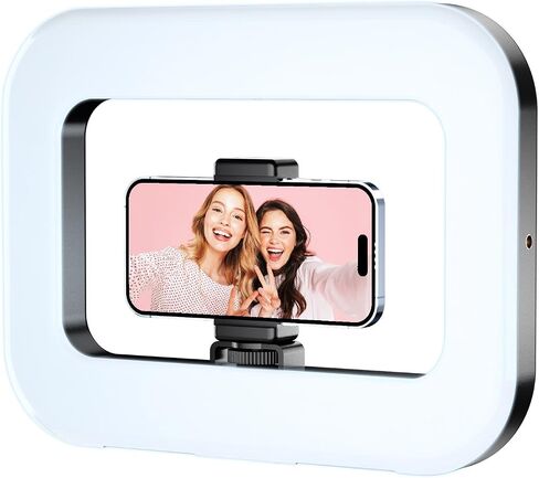 Smartphone Video Rig with Rechargeable Light & Stabilizer for Recording | Built-in 3600mAh Battery, 3 Modes and 12 Brightness Levels, Ideal for Vlogging, Selfies, Makeup, and Photography in Kuwait