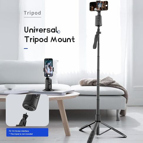 GREEN HOUSE Auto Face Tracking Phone Holder & Mount, GH-USTTA-BK | 360° Fast Rotation, Gimbal Stabilizer, Gesture Recognition, For Vlog, YouTube, TikTok, Influencer Content Creating in Saudi Arabia