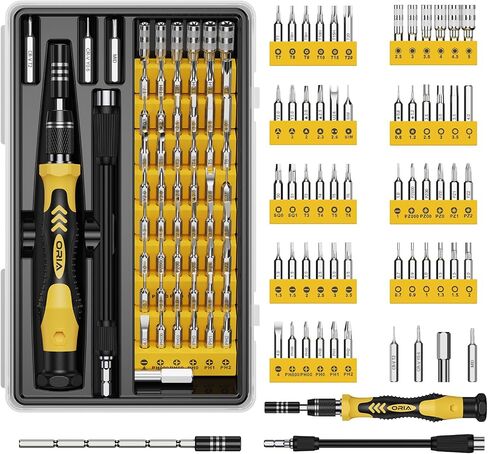ORIA Small Precision Screwdriver Set, Mini Repair Tool Kit for Phone, PC, Computer, Laptop, Xbox, Switch, Glasses, Watch, Electronics, DIY, Pocket Repair Tools with Torx Phillips Flat and More in Saudi Arabia