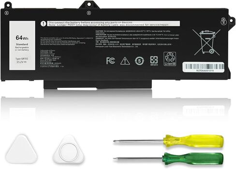 G91J0 41Wh Battery Replacement for Dell Latitude 3520 3420 3320 3330 Inspiron 3510 3511 3515 3525 3530, Vostro 5620 5625 14 Plus 7420, 2-in-1 Models 11.25V Li-ion Laptop Battery in Kuwait
