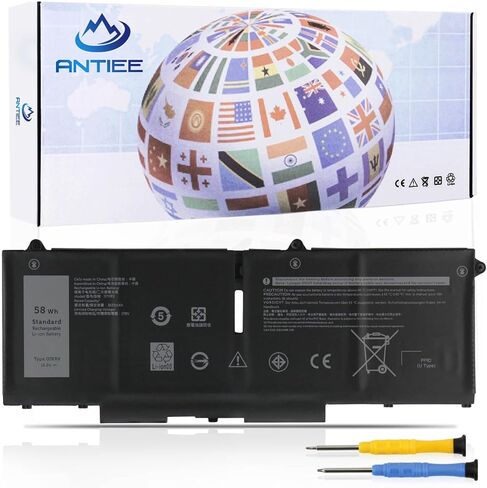ANTIEE 07KRV Laptop Battery Replacement for Dell Latitude 5430 5530 Precision 3570 P104F P104F005 P104F006 P137G004 P137G006 P137G005 Series H4PVC 0H4PVC Y86WG 78FWY 078FWY 0Y86WG 4FVJG 15.2V 3625mAh in Saudi Arabia