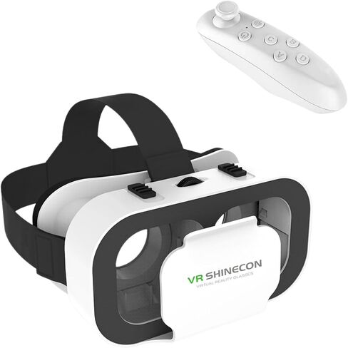 3D VR Glasses Virtual Reality Headset with Controller | Compatible with iPhone and Android, 4.7 to 6.5 inches, Mobile gaming and movies, Immersive experience in Saudi Arabia