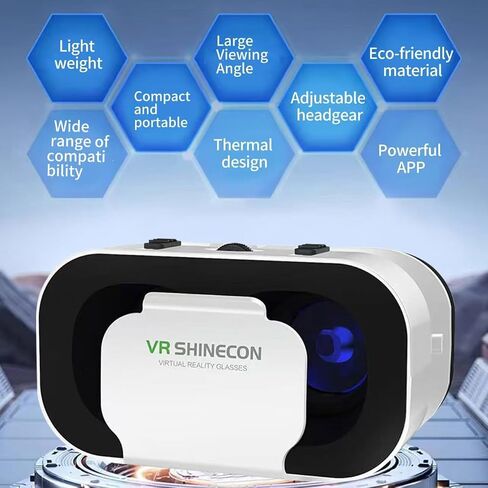 3D VR Glasses Virtual Reality Headset with Controller | Compatible with iPhone and Android, 4.7 to 6.5 inches, Mobile gaming and movies, Immersive experience in Saudi Arabia