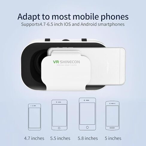 3D VR Glasses Virtual Reality Headset with Controller | Compatible with iPhone and Android, 4.7 to 6.5 inches, Mobile gaming and movies, Immersive experience in Saudi Arabia