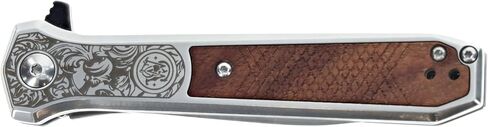Smith & Wesson Unwavered Folding Dagger with 3.5" 8Cr Steel Blade, Rosewood Handle, for Tactical, Outdoors, and EDC in Kuwait