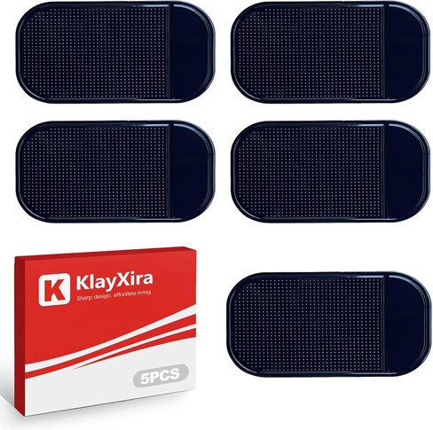 5 Pack Anti Slip Dashboard Sticky Pad, Washable Sticky Gel Grip Mat for Car Interior Accessories, Multi-Functional Non Slip Holder for Cell Phone Keys in Saudi Arabia