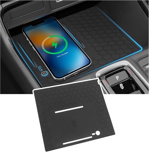 Wireless Charging Anti-Slip Mat Compatible with Toyota 2025 2026 Camry Accessories Black Silicone Material Center Console Liner Organizer Protective Pad in Kuwait