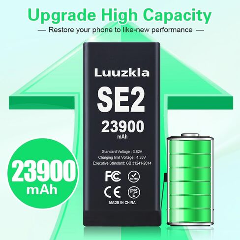 23900mAh Battery Compatible with iPhone SE2 (iPhone SE 2020), (New Upgrade) Super Capacity Battery Replacement Compatible with iPhone SE2, with Full Tool Kits-0 Cycle High Capacity in Kuwait