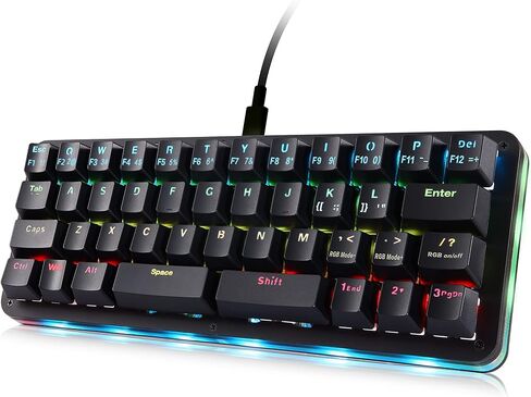 Koolertron 42-Key 40% Macaro Gaming Keyboard - Compact RGB Backlit Mechanical Keypad, Hot-Swappable USB-C Programmable Mini Keyboard for PC/Mac Gamers (Fully Customizable) in Saudi Arabia
