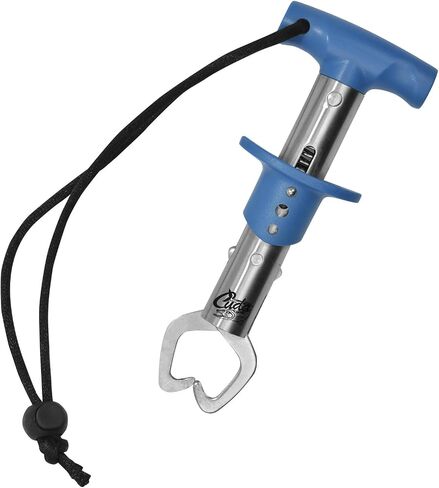 CUDA 6" Fish Lip Gripper, Durable Stainless Steel Up to 22 Lbs Fishing Accessory Tool for Freshwater Fish with Non-Slip T-Handle, Lanyard Included in Saudi Arabia