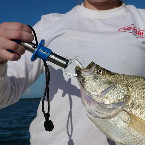 CUDA 6" Fish Lip Gripper, Durable Stainless Steel Up to 22 Lbs Fishing Accessory Tool for Freshwater Fish with Non-Slip T-Handle, Lanyard Included in Saudi Arabia