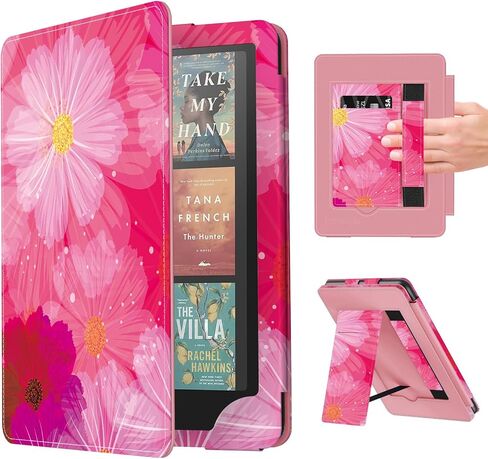 Foilo Case for 7"/6.8" Kindle Paperwhite (12th/11th Generation 2024/2021) | Famavala Slim Cover with Auto Wake/Sleep for Kindle Colorsoft Signature Edition 1st Gen (Blue Floral) in Saudi Arabia