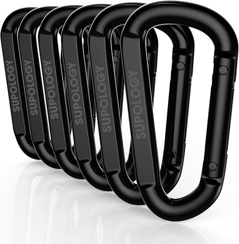 Heavy Duty Carabiner Clip, Steel Carabiners 1100lbs 3" D Shaped Spring Hook Small Clips for Hammocks, Hiking, Keychains, Outdoors and Gym, Dog Leash and Key Ring in Saudi Arabia