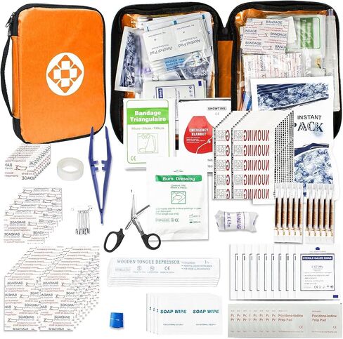 First Aid Kit 300PCS Car Home Camping Essentials Red 1st Aid | School Supplies,Dorm Room Essentials,Survival Kit,Emergency Kit,Outdoor Adventure,Office Hiking Portable in Saudi Arabia