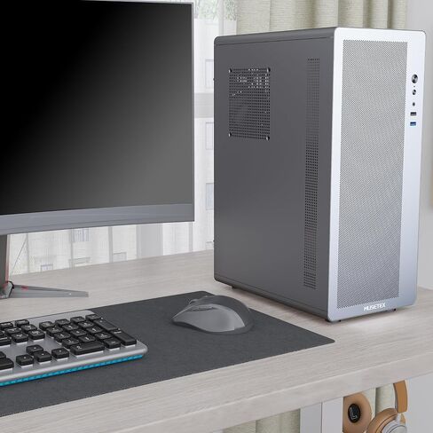 MUSETEX M2 ATX PC Case, 1 Non-RGB 120mm Fan PC Case, Computer case with Mesh Front,Magnetic Dust Filter, Ultra-Slim and Lightweight Portable Design, Black in Saudi Arabia