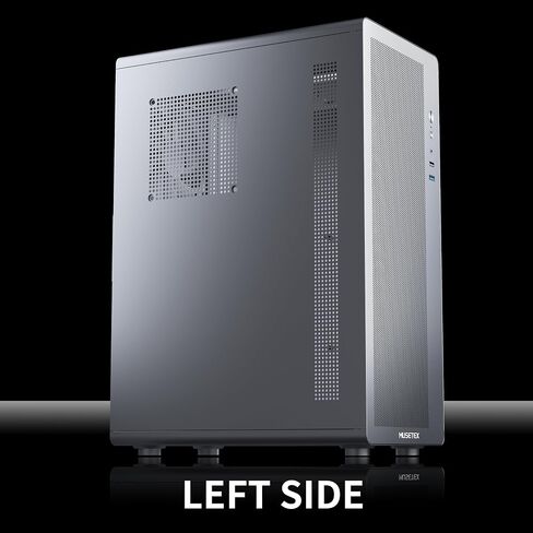 MUSETEX M2 ATX PC Case, 1 Non-RGB 120mm Fan PC Case, Computer case with Mesh Front,Magnetic Dust Filter, Ultra-Slim and Lightweight Portable Design, Black in Saudi Arabia