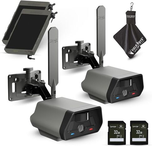 TACTACAM Defend Cellular Security Camera 2-Pack Bundle – 2 Solar Panels + 2 Lexar 32GB SD Cards – 4G LTE No WiFi Needed – Wireless Outdoor Camera for Property, Cabin, Ranch, Job Site in Saudi Arabia