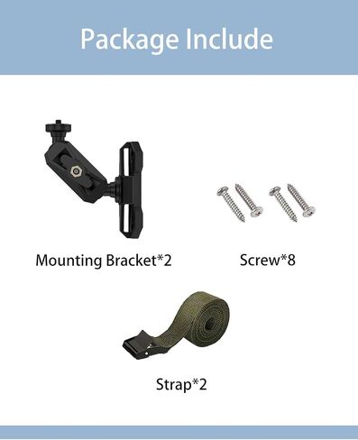 Trail Camera Mount, 1/4 "-20 Threaded Game Camera Holder for Tree Mount with Straps, 360° Adjustable Hunting Accessories Gear (2 Pack) in Saudi Arabia