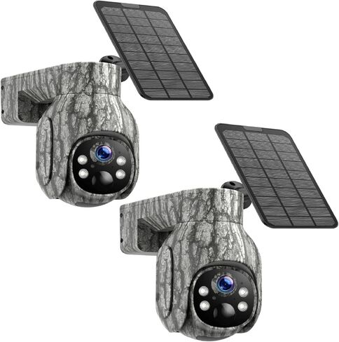 VOOPEAK Trail Camera, 4G LTE Cellular Game Cameras with 360° Live Streaming | 2.5K Wildlife Hunting Camera Solar Powered, Security Camera Built-in SIM Card, Night Vision, Motion Activated, Waterproof in Saudi Arabia