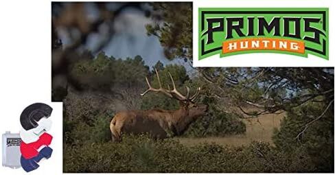 PrimosBull Horn Elk Call Support Shelf with Blue Reed Extends from 7" to 24", with Mouthpiece, Camo Cover 1 Snap-On Reed in Saudi Arabia