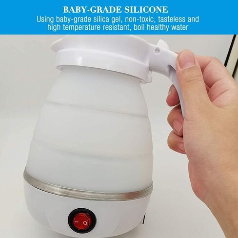 0.6L Small Travel Foldable Electric Kettle Collapsible Coffee Tea Kettle | Automatic Shut-Off,Portable Foldable,Easy Storage,Mini Hot Water Boiler in Saudi Arabia