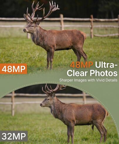WiFi Trail Camera 4K 48MP, Night Vision Game Camera for Wildlife Hunting, 0.1s Trigger IP66 Waterproof (32GB Card Included) in Saudi Arabia