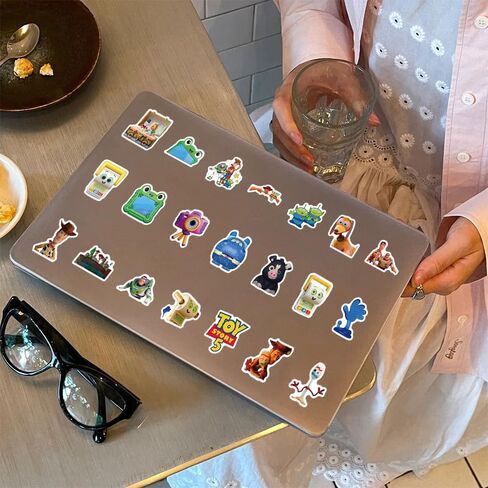 100Pcs Toy Cartoon Movie Story Sticker Bundle, Cool Vinyl Decals for Laptop, Water Bottle, Phone, Skateboard, Luggage, Bicycle, Guitar, DIY Gift for Fans (Toy1) in Saudi Arabia