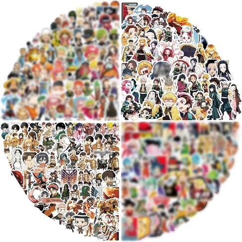 Arme Anime Stickers Pack, Waterproof Stickers for Water Bottles 600PCS | Anime Stickers for adults, Kids, Car, Teens, Cute Anime Vinyl Stickers Decals for Party, Birthday, UV Resist, Pre-cut in Saudi Arabia