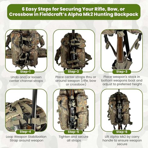 FIELDCRAFT Hunting Backpack Daypack for Rifles, Bows, Crossbows, Muzzleloader, Hunting, Hiking, Archery, Blackpowder, Outdoors Expeditionary Alpha Pack in Saudi Arabia