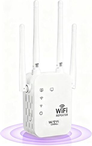 2026 WiFi Extenders Signal Booster for Home, 1200Mbps Dual-Band 5GHz 2.4GHz Signal Long Range Up to 10000 sq. ft & 50 Devices (6 Antennas) in Saudi Arabia