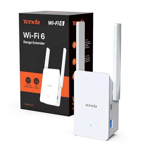 Tenda AX1500 WiFi 6 Range Extender, WiFi Signal Booster for Home Up to 1500sg.ft and 30+ Devices, Dual Band WiFi Extender Booster with Gigabit Ethernet Port, AP Mode, WPS Easy Setup(A23) in Saudi Arabia
