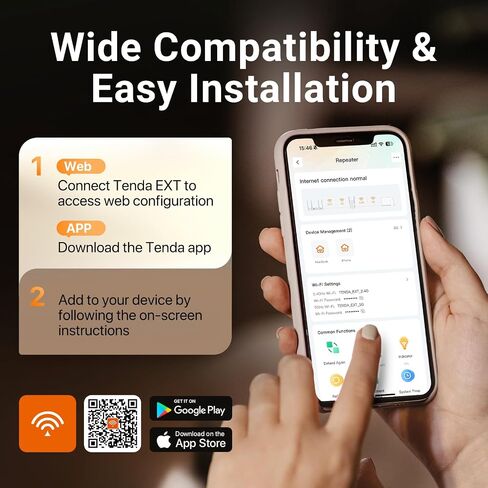 Tenda AX1500 WiFi 6 Range Extender, WiFi Signal Booster for Home Up to 1500sg.ft and 30+ Devices, Dual Band WiFi Extender Booster with Gigabit Ethernet Port, AP Mode, WPS Easy Setup(A23) in Saudi Arabia