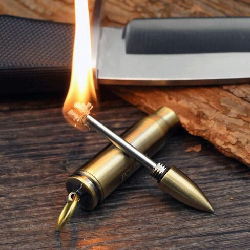 Permanent Match Metal Matchstick Flint Fire Starter, Keychain Lighting Sticks Reusable Immortal Lighter for Camping Hiking Emergency Survival Gear in Saudi Arabia